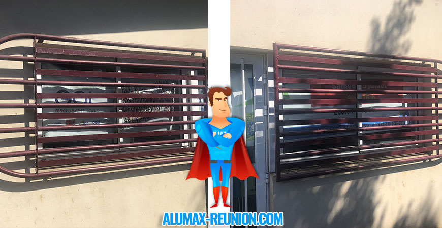 grilles aluminium anti infraction l'Hermitage